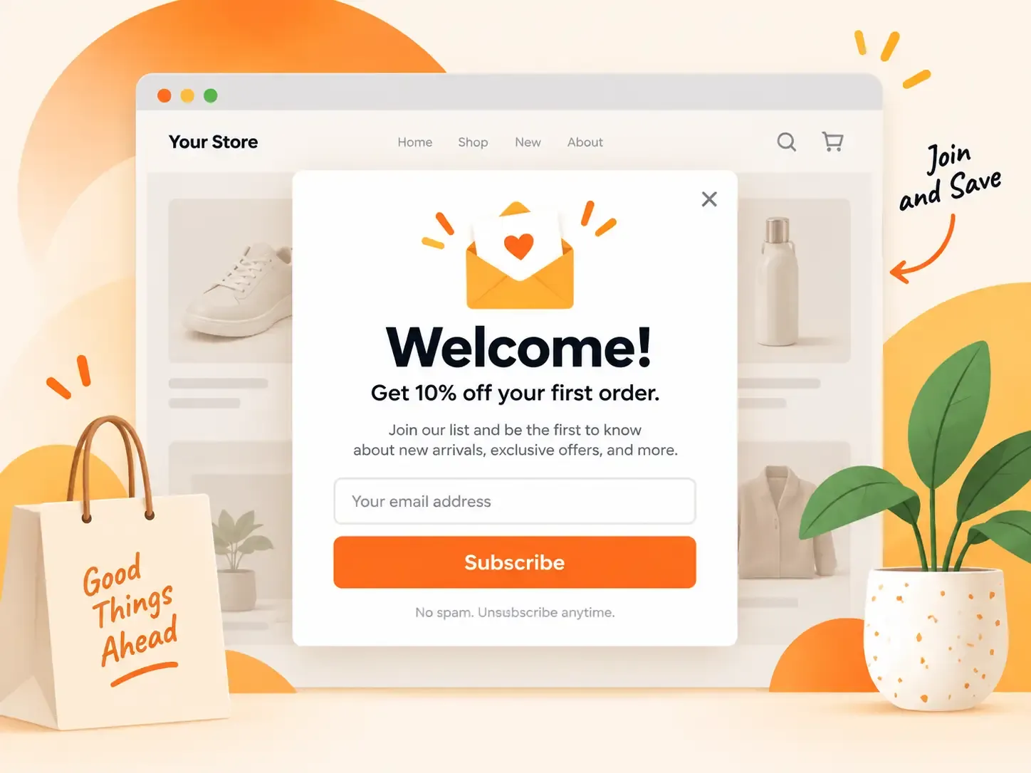 welcome popups